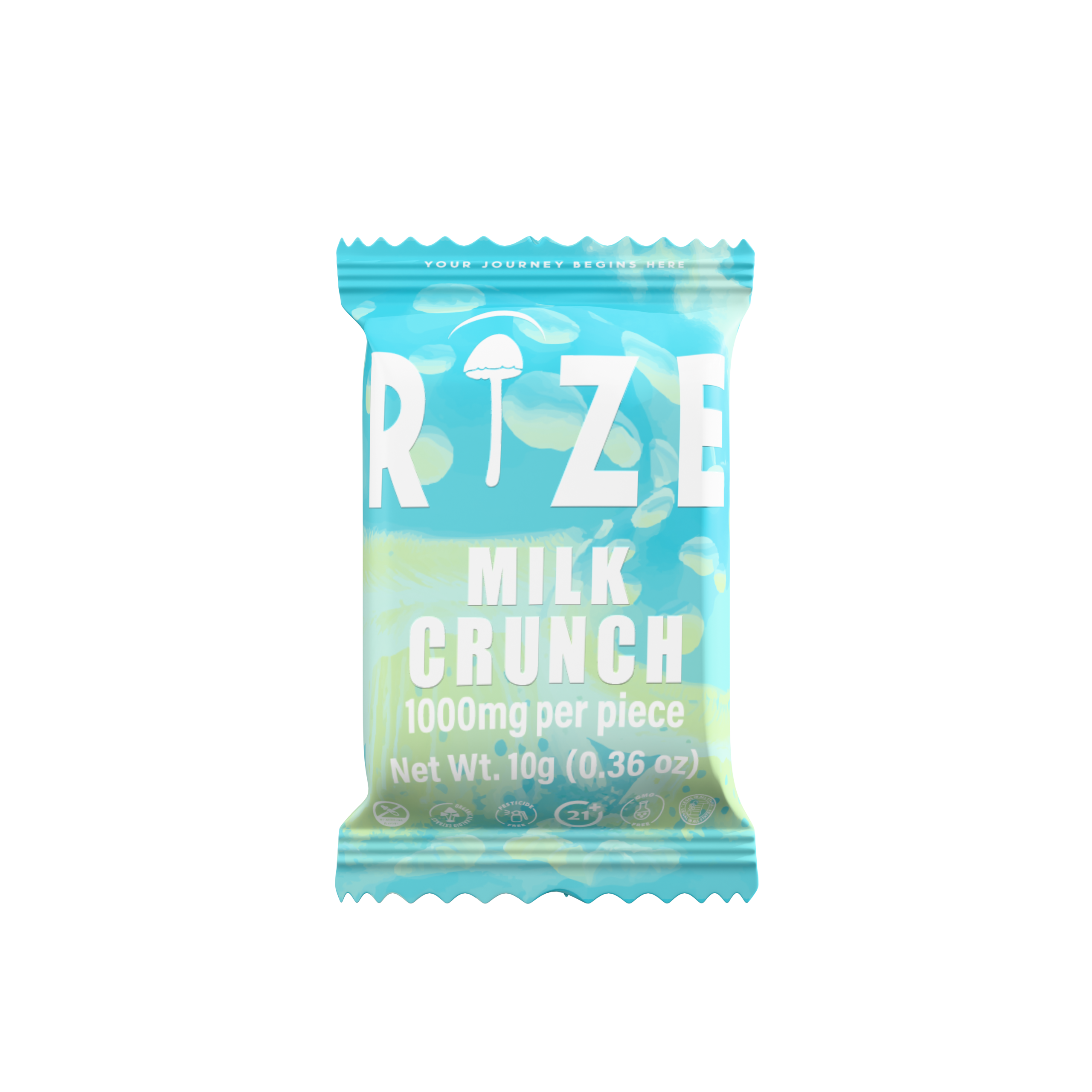 Rize 1g Milk Crunch Chocolate Bar