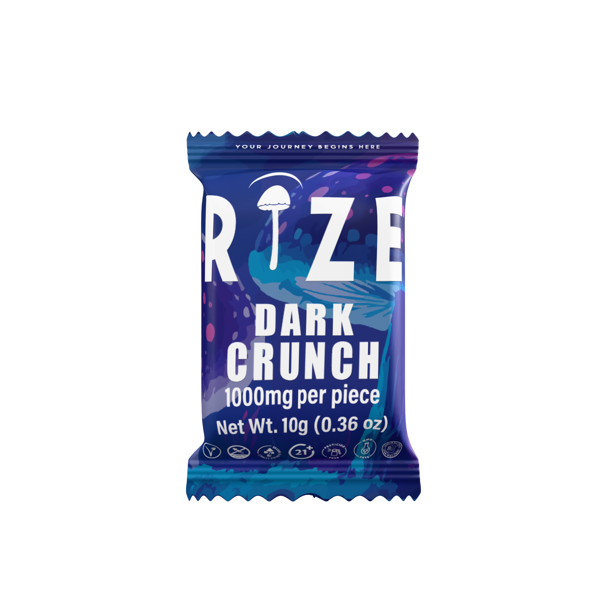 Rize 1g Dark Crunch Chocolate Bar