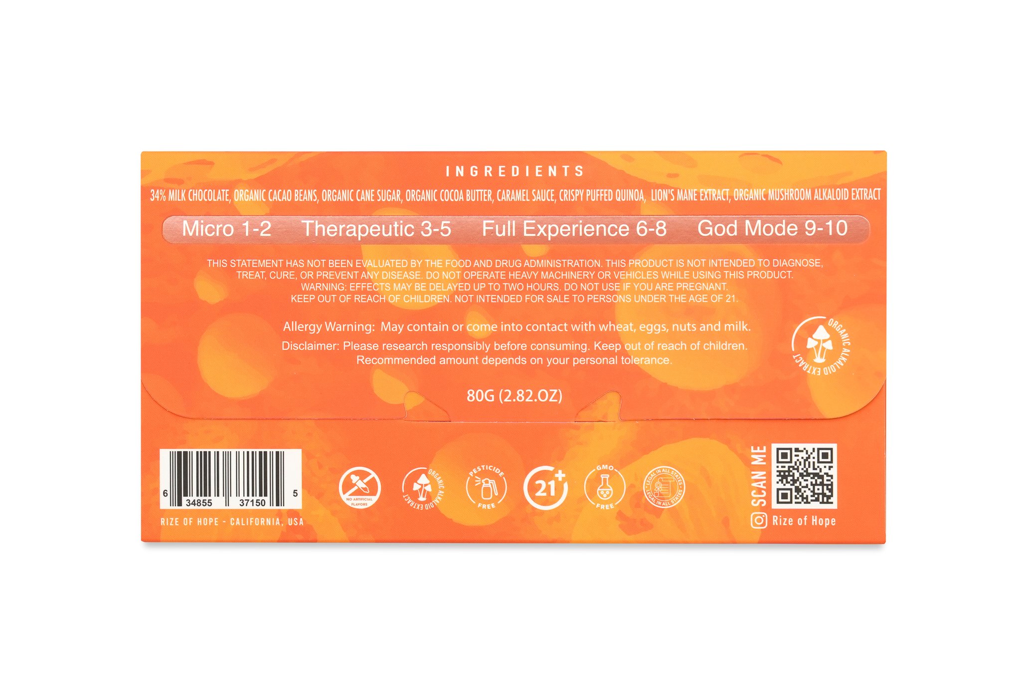 Rize 12g Caramel Crunch Chocolate Bar