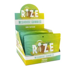 Rize 15pc 7500mg Sour Tropicana Gummies