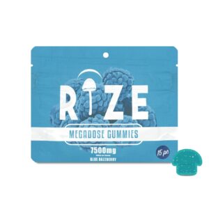 Rize 15pc 7500mg Blue Razzberry Gummies