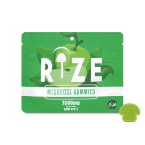Rize 15pc 7500mg Sour Apple Gummies