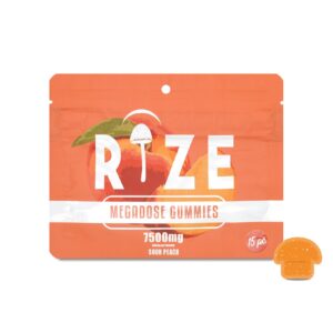 Rize 15pc 7500mg Sour Peach Gummies