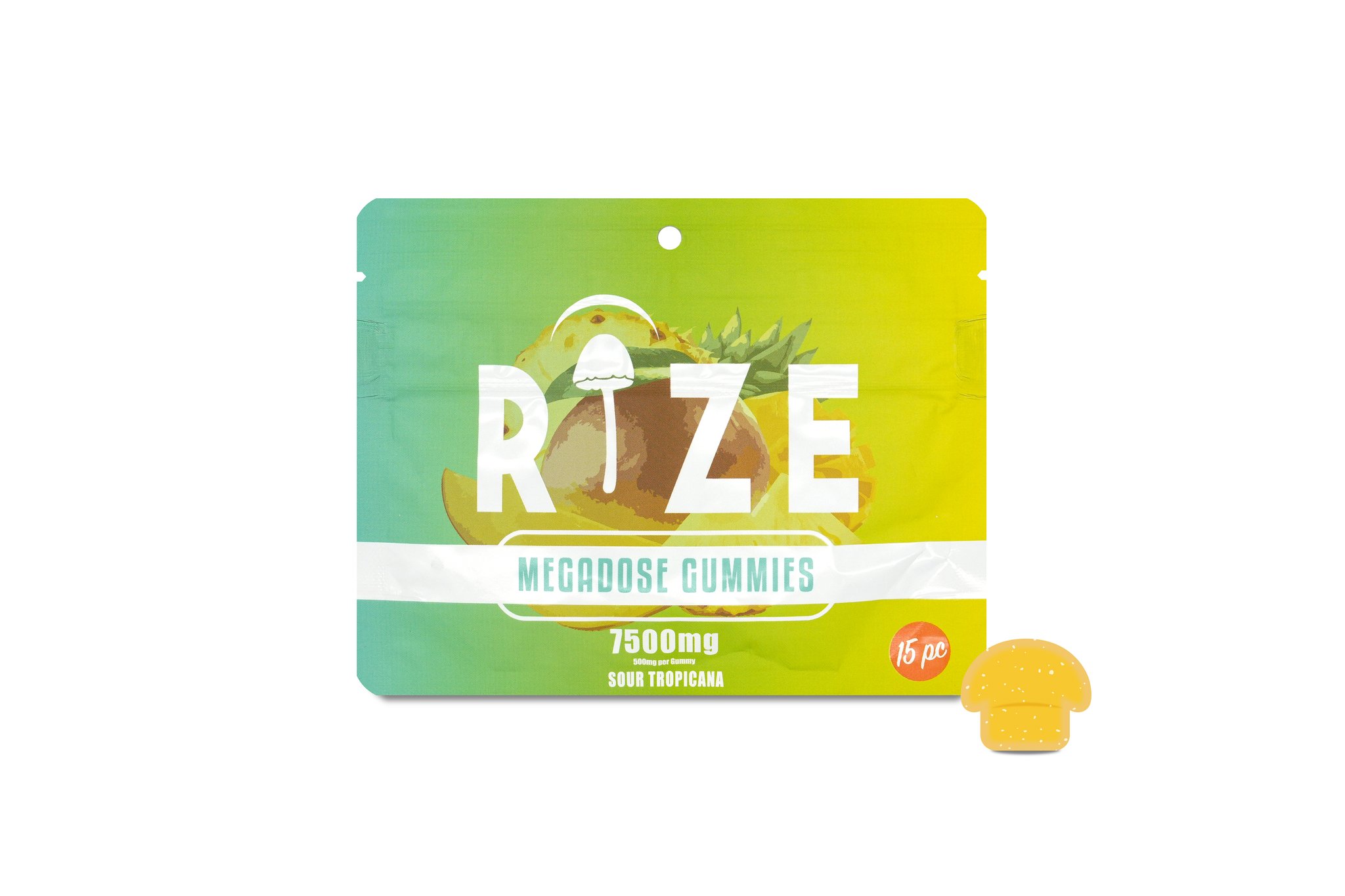 Rize 15pc 7500mg Sour Tropicana Gummies