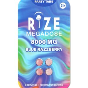 Rize 4pc 8000mg Blue Razz Party Tabs